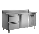 Šaldomas stalas su 2-iais stalčiais ir durelėmis