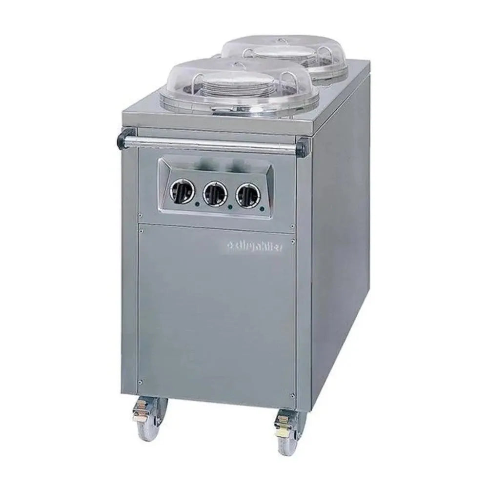 Šildomas lėkščių dispenseris - vežimėlis